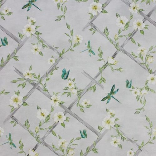 Rosanna Trellis Pale Grey-Kiwi-White W71